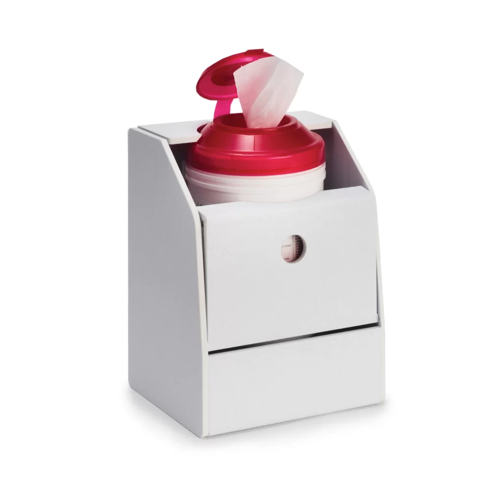 Universal Dispenser for Disinfecting Wipes in Canisters